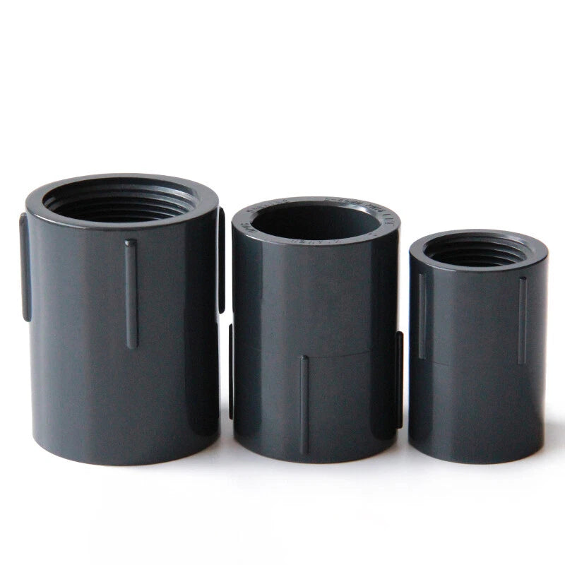 UPVC PVC Pipe Fittings Tee Straight Cap Elbow Plumbing Couping ID 20-110mm Grey