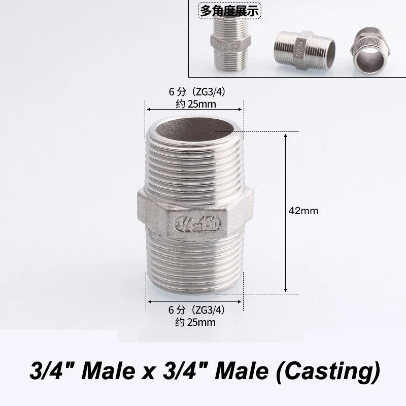 Stainless Steel 90° Elbow BSP Pipe Fittings — Female & Male Reducing Adapters