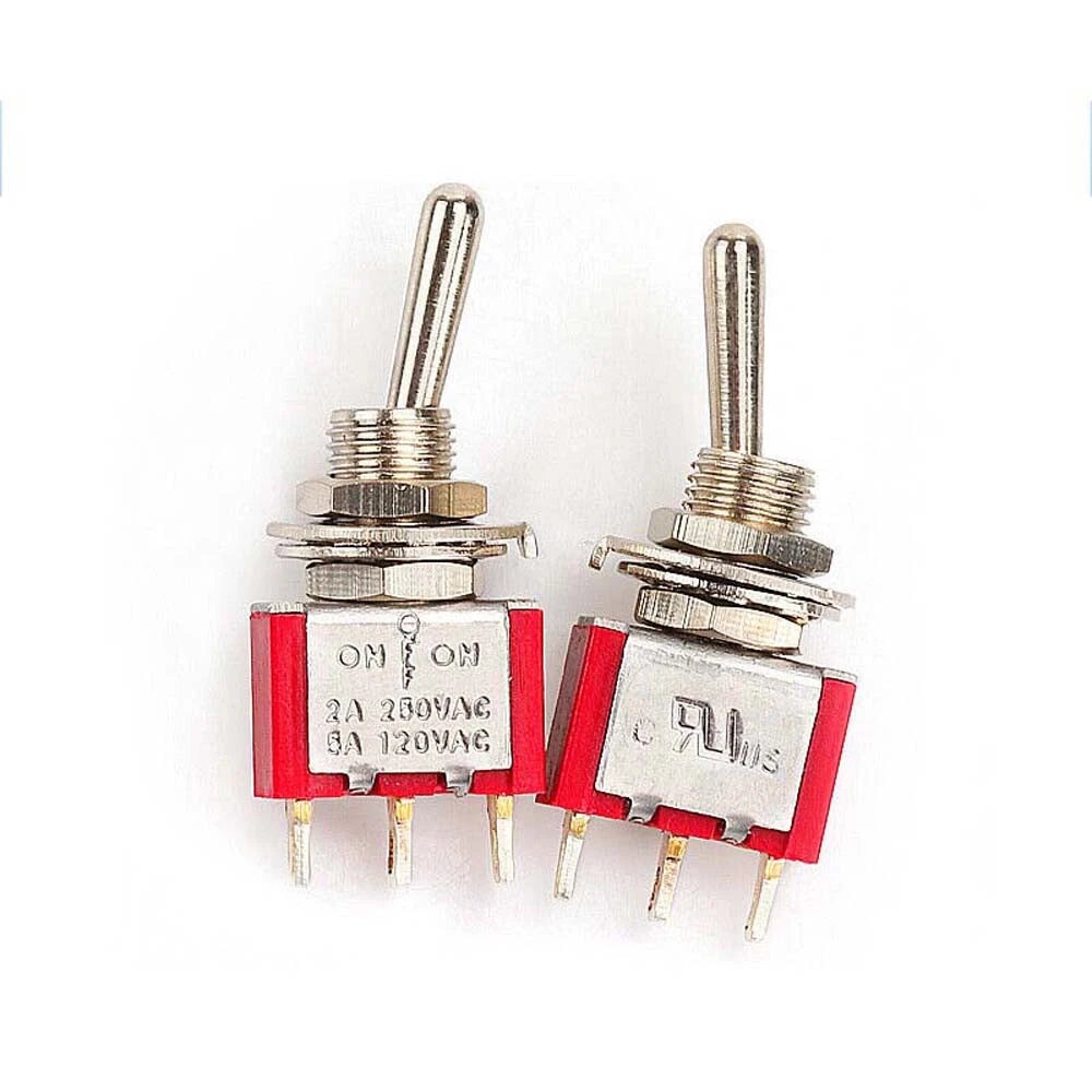 MTS PS Series Mini Toggle Switch — 3/6/9/12 Pin, 2-Way & 3-Way, Latching & Self-Resetting