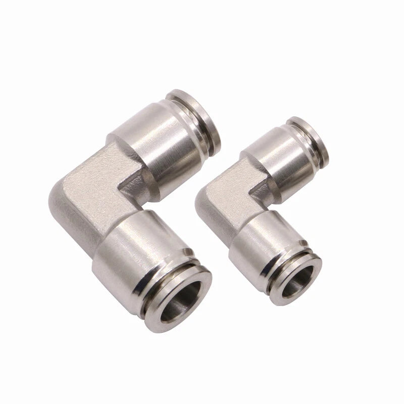 Stainless Steel Pneumatic Push Fit Connector Elbow Tee Straight Air Hose Tube