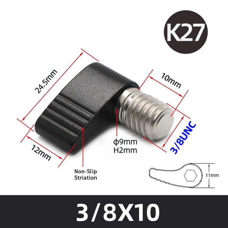 UNC 3/8" & 1/4" Wing Thumb Screws – Single & Double Wing T - Type, Aluminum & Stainless Steel - HomeDIYer