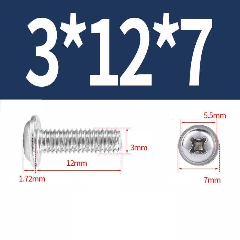 Phillips Flanged Pan Head Machine Screws 316 Stainless Steel M3 M4 M5 M6 - HomeDIYer