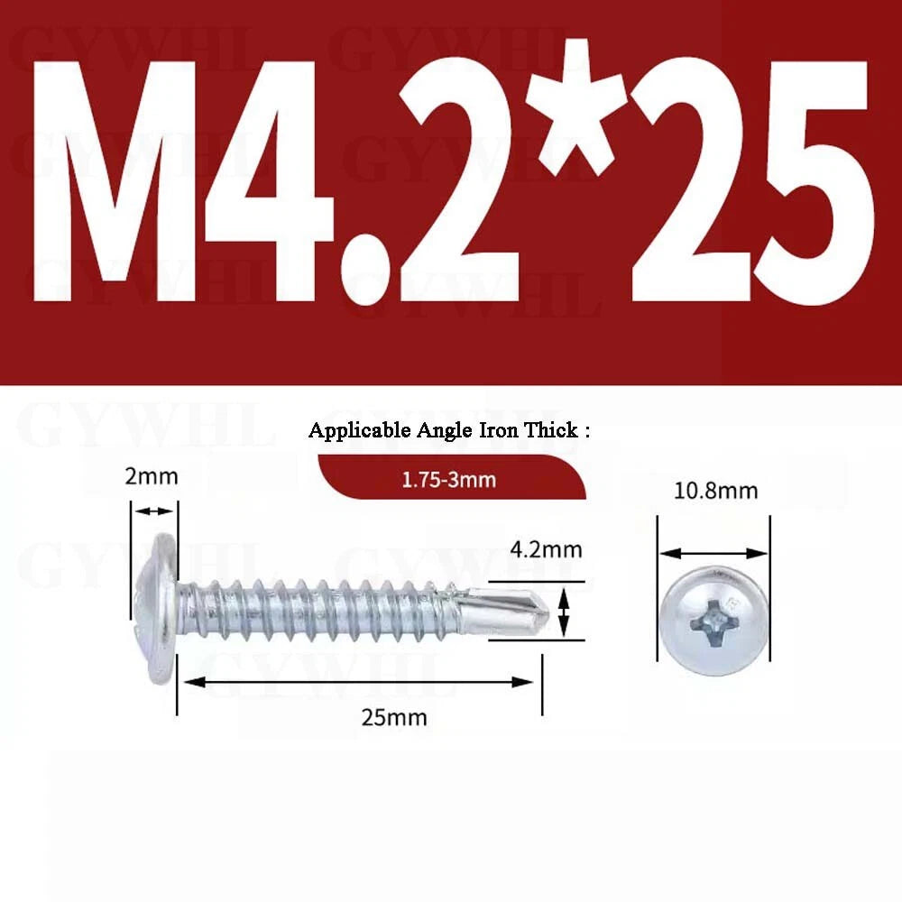 M4.2 M4.8 Self Drilling Wafer Head Screws – Steel & Stainless for Sheet Metal