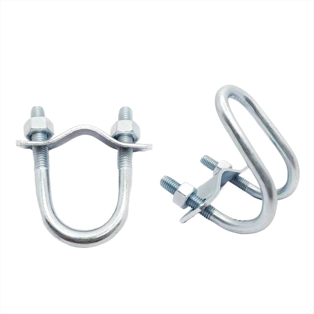 U - Bolt Pipe Clamp — Double & Single U - Shape Saddle Clamp for Greenhouse & Awning Frames - HomeDIYer