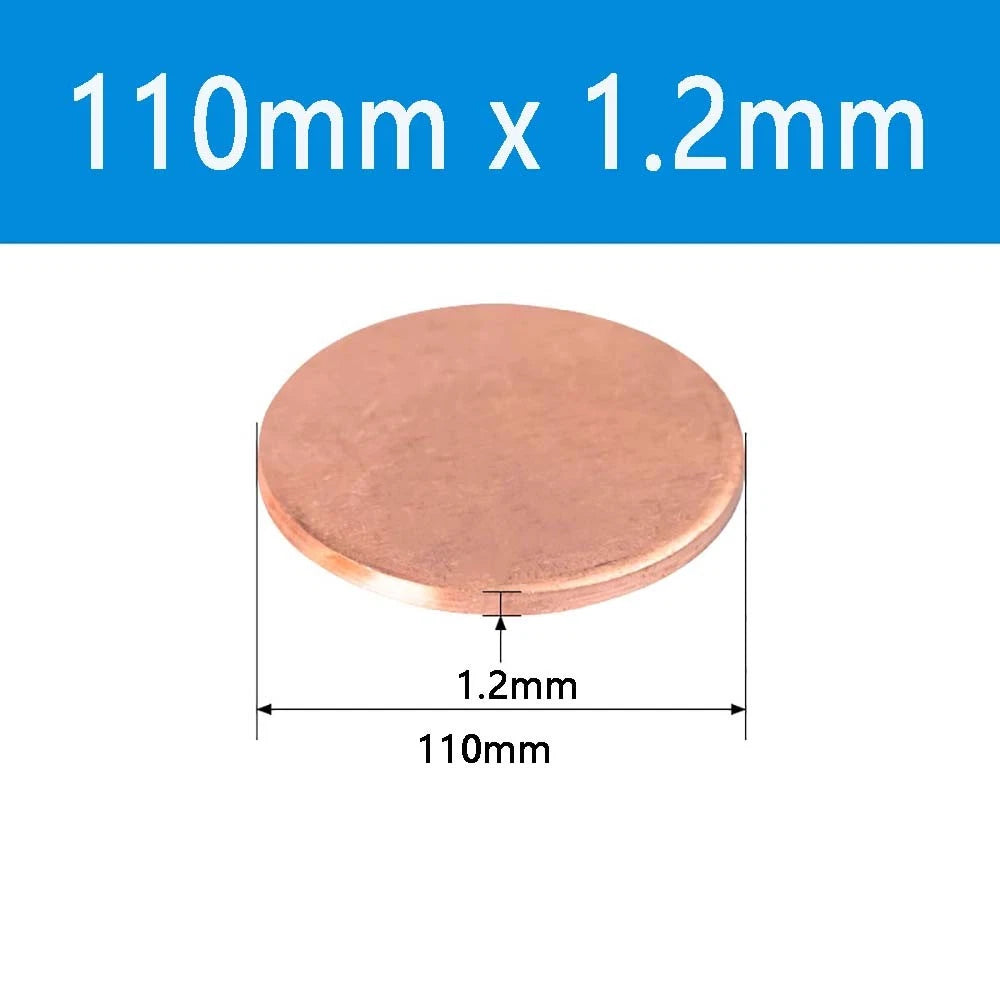 T2 Solid Pure Round Copper Sheet Flat Round Copper Disc Blank Round Metal Sheet