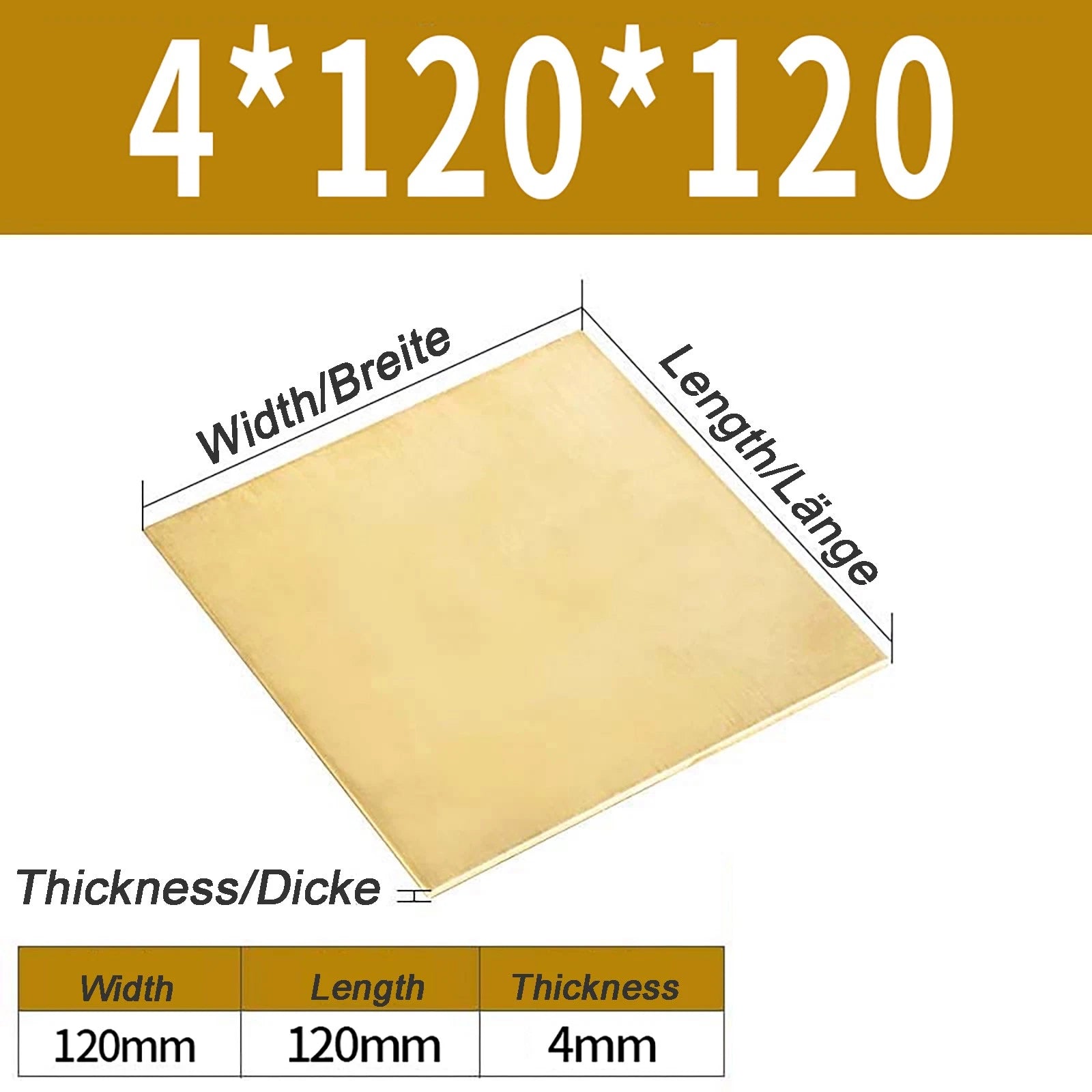 Natural Brass Sheet Metal guillotine cut - 0.3mm - 3.0mm - Multiple Sizes