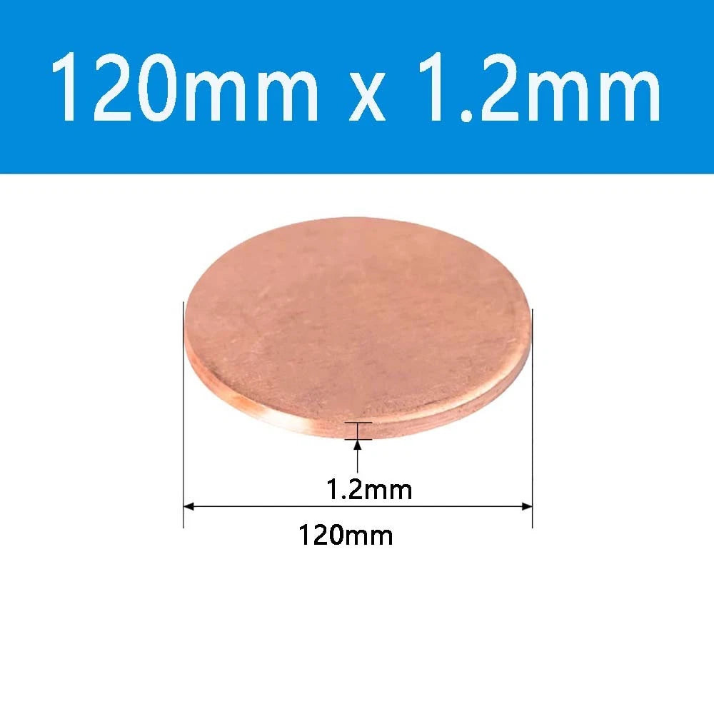 T2 Solid Pure Round Copper Sheet Flat Round Copper Disc Blank Round Metal Sheet