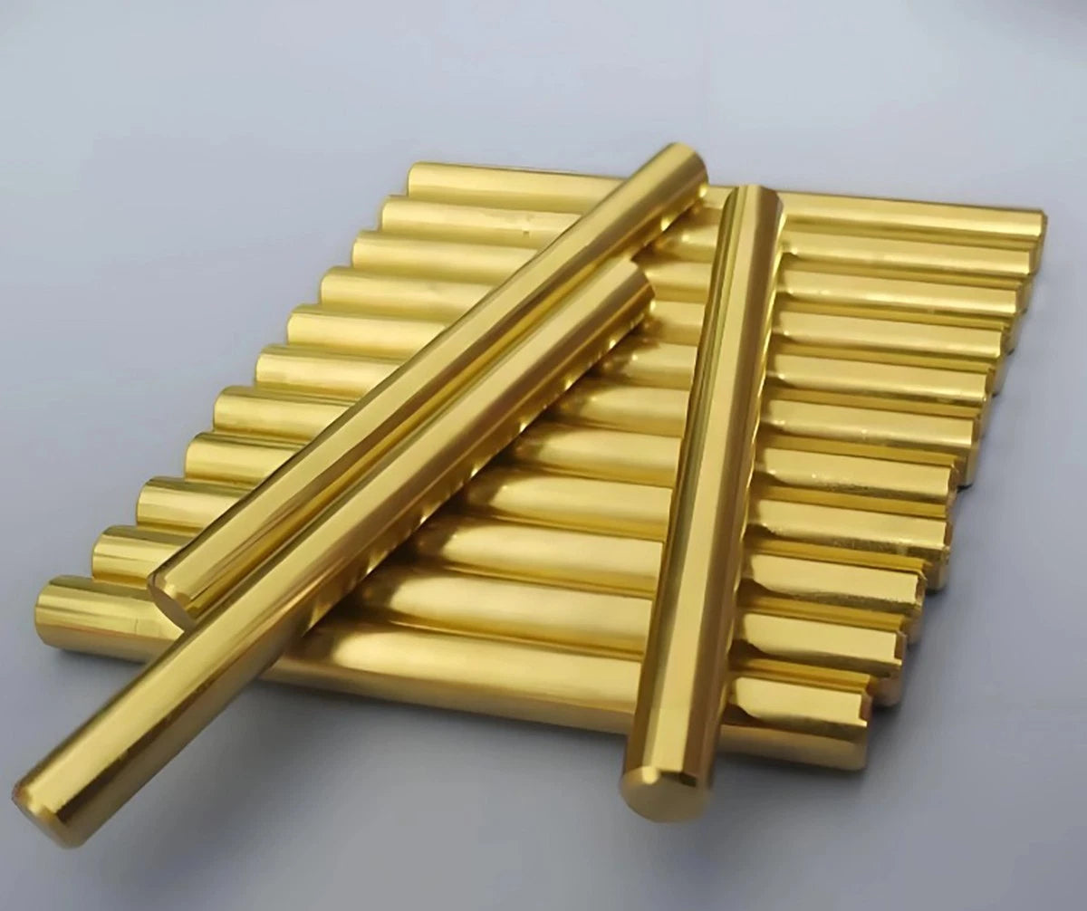 Brass Round Tube Pipe — OD 2mm to 80mm, Wall 0.5mm to 15mm, 200mm Length