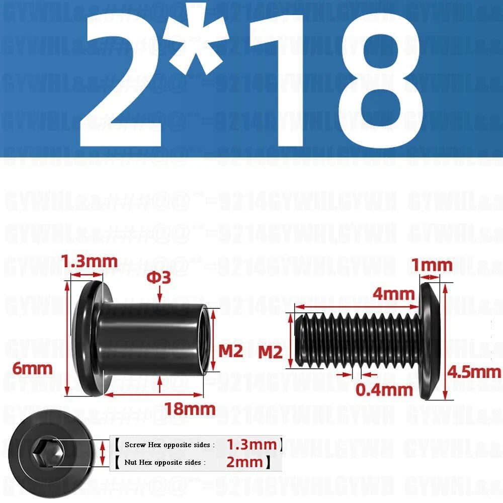 Metric Furniture Connector Bolts with End Cap Nuts — Stainless Steel M2 to M10