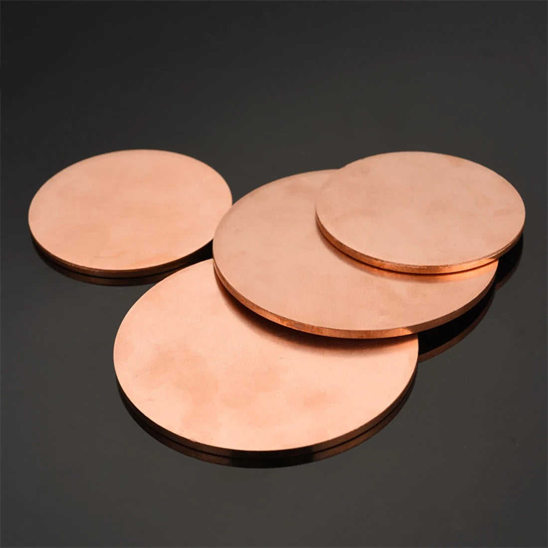 Thick 1.6-6mm Solid 99% Pure Copper Blanks Discs Ø 10-300mm Round Plate Metal