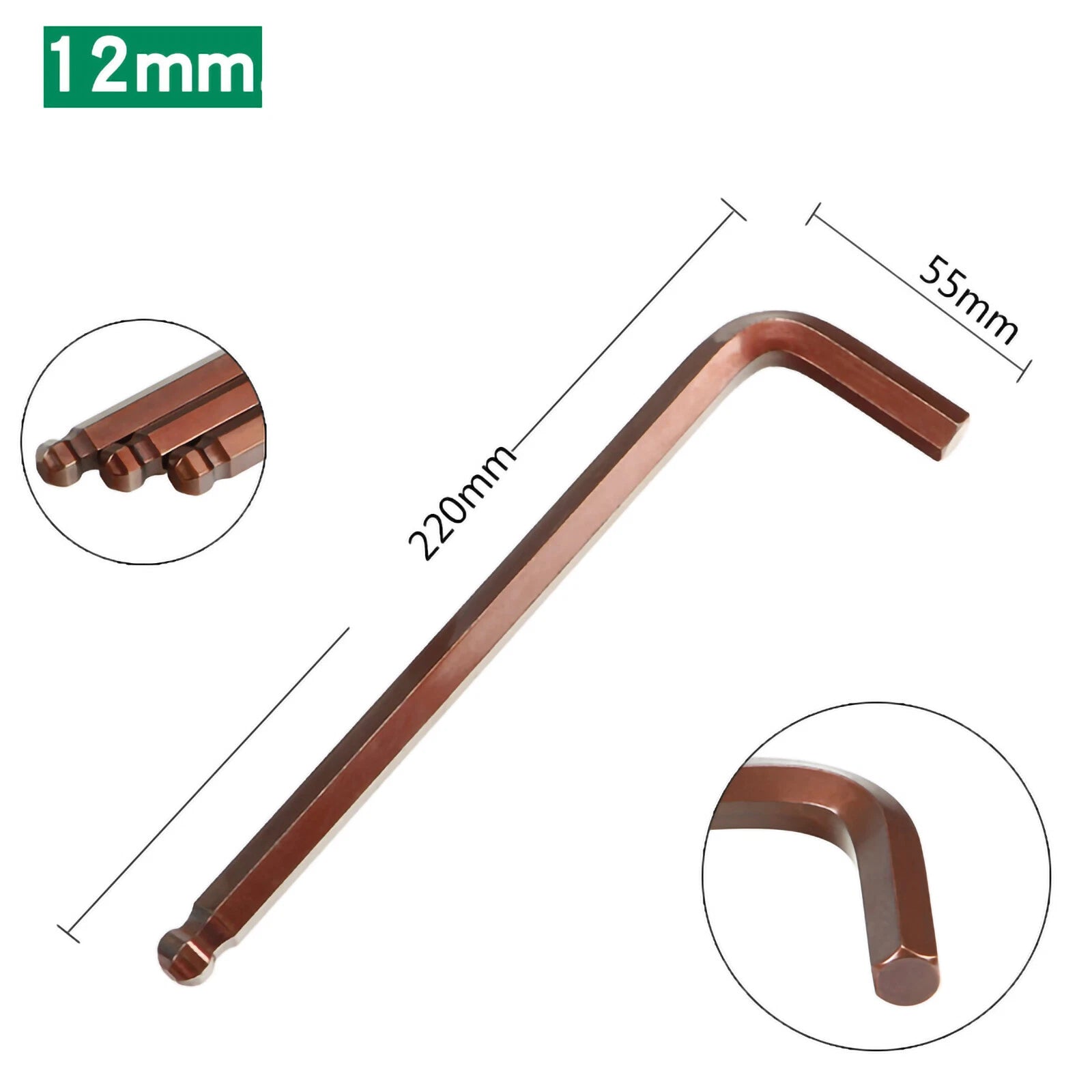 Allen Ball End Hex Key Wrench 1.5mm 2mm 2.5mm 3mm 4mm 5mm 6mm 8mm 10mm 12mm 14mm