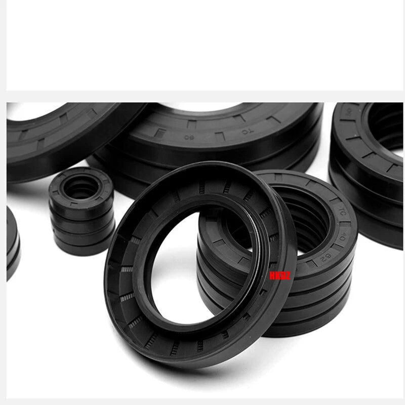 NBR Rotary Shaft Oil Seals — Metric TC Skeleton Nitrile Sealing Lip (34–420mm ID)