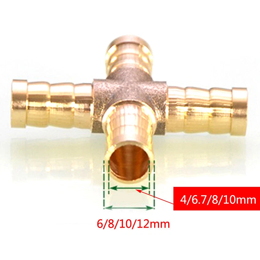 BSP Thread Fittings x Barb Hose Tail End Connector Splitter For Air Fuel Water