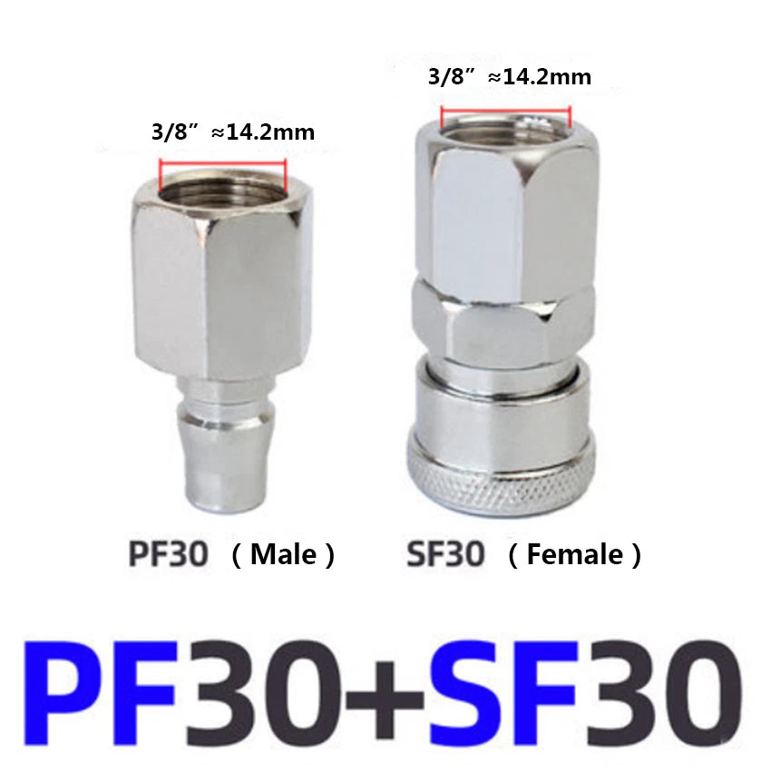 Air Hose Quick Release Coupler Set — Male & Female Compressor Fittings