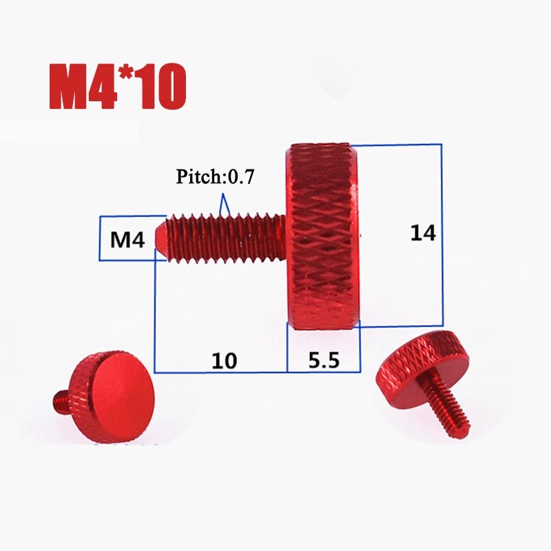 M2–M5 Aluminum Alloy Knurled Thumb Screws | Hand - Tightenable Knob Bolts | 4–15mm - HomeDIYer