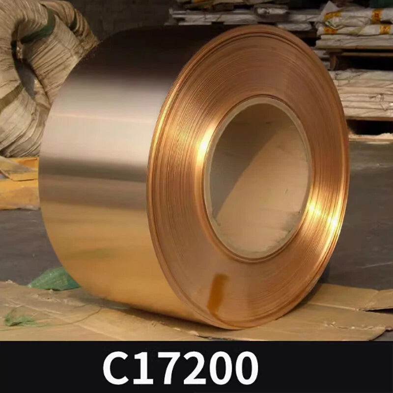 C17200 Beryllium Bronze Beryllium Copper Sheet Metal Foil Coil Thick 0.08mm-2mm
