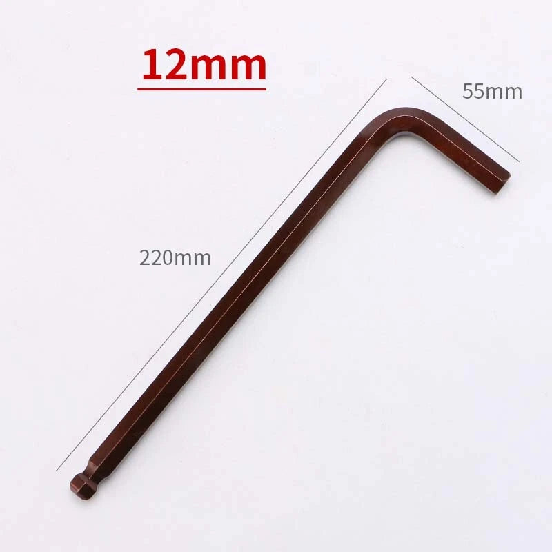 Alloy Steel Long Arm Allen Key Ball Point End Hex Wrench L Shape 1.5-19mm Metric