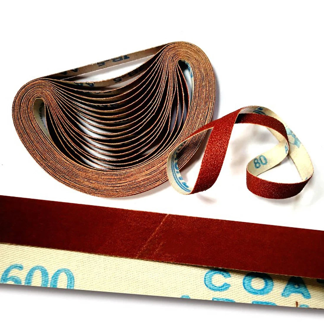 13x458mm 10x330mm Aluminum Oxide Sanding Belts — P60 to P600 Grit for Portable Belt Sanders