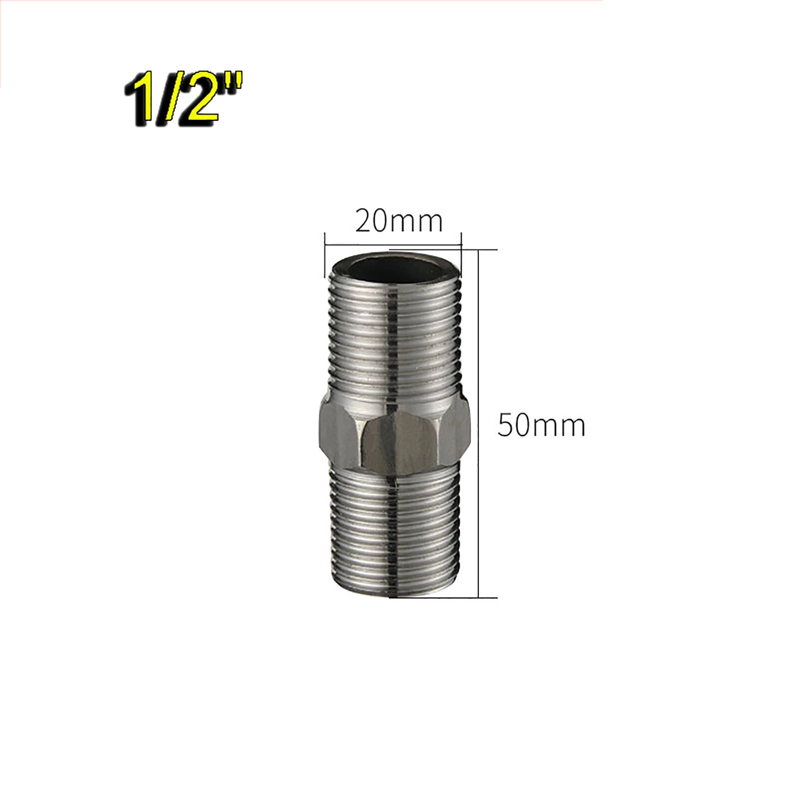 Male x Male Stainless Steel Pipe Fittings — Equal & Reducing Straight Connector