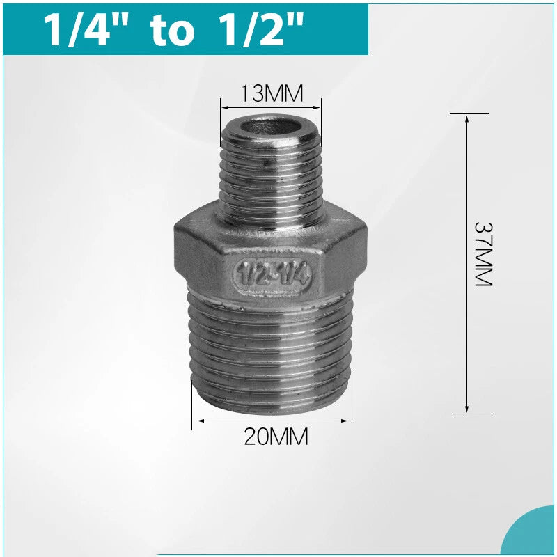 A2 Stainless Steel BSP Male to Male Hex Nipple Pipe Fittings