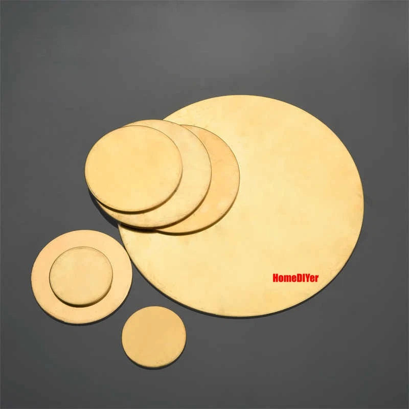 H62 Solid Brass Discs Blanks Plate Metal Round Sheets Thick 1.5-6mm Dia 10-300mm