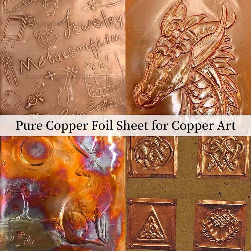 99.9% Pure Copper Sheet Plate Foil Strip Options Guillotine Cut 0.01mm - 1mm