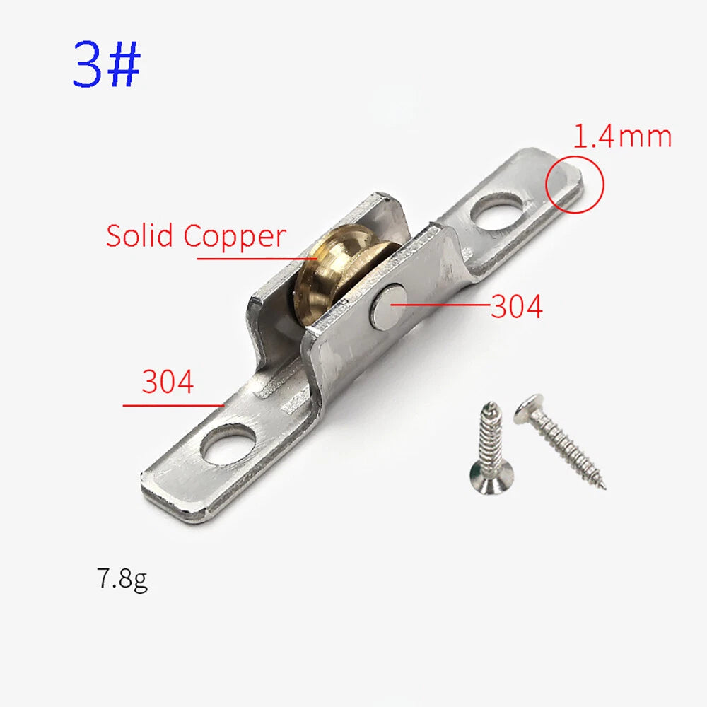 5-7mm Stainless Steel Sash Pulley Sliding Door Roller Runner Wheel Track Pulley