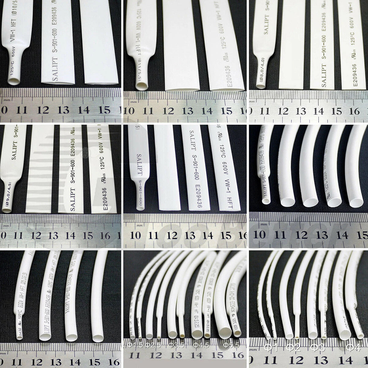 Heat Shrink Tubing 2:1 / 3:1 / 4:1 — Φ0.6mm to Φ50mm, 7 Colors, Adhesive & Non-Adhesive