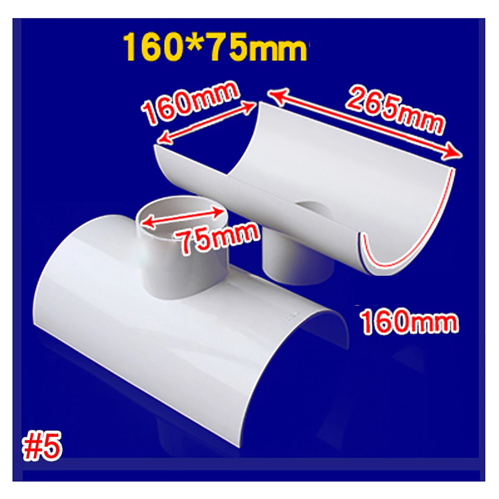 PVC Repair Pipe Fitting Reducing Tee Reducer Drain Pipe Fittings White 50- 110mm