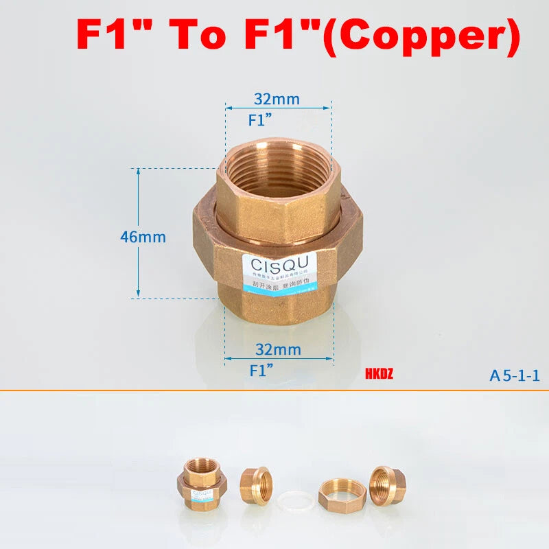 BSP Brass Pipe Fittings — Male Female Threaded Reducing Adapter | Copper & Nickel-Plated