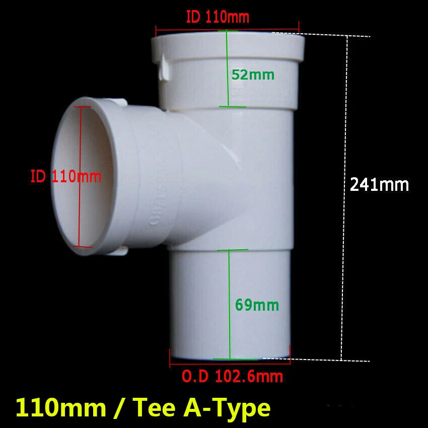 50 75 110 160mm PVC Drain Pipe Fittings Reducer Elbow , Straight , Tee Connector