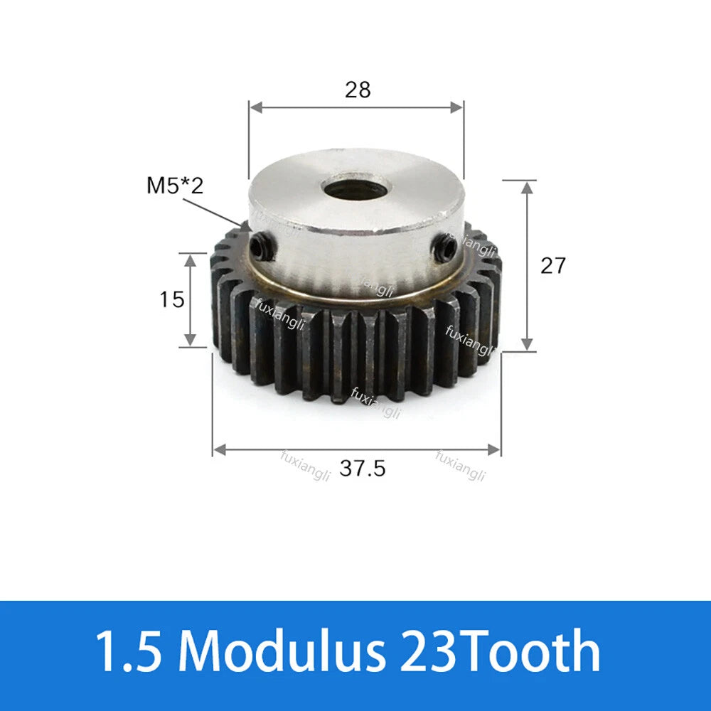 1.5 Modulu 12T-40T Spur Gears pitch 4.71mm 45# Steel With Step Pinion Motor Gear