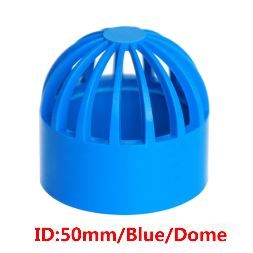 PVC Water Filter Net Cap Pipe Fittings ID 32mm-110mm for Aquarium Fish Tank DIY