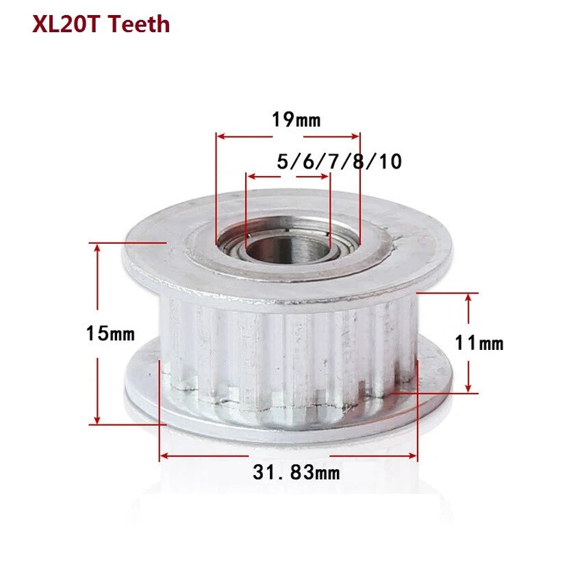 XL Timing Belt Idler Bearing Pulley Tensioner Toothless & Toothed Width 11mm