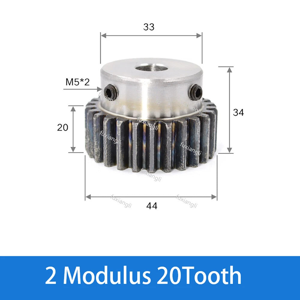 2 Mod 12-40Tooth Spur Gears pitch 6.28mm 45# Steel With Keyway Pinion Motor Gear