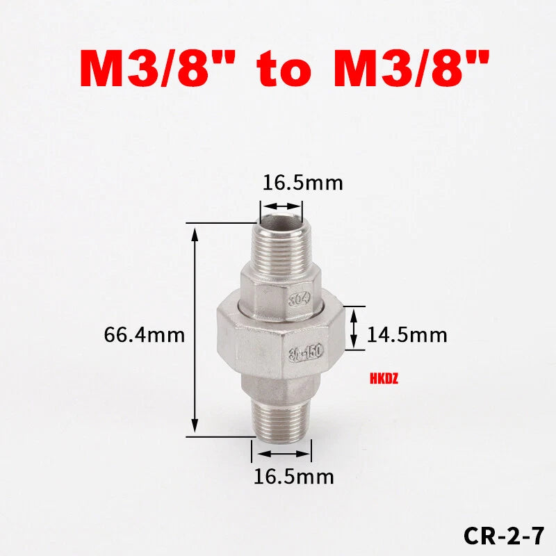 BSP Reducing Fittings 304 Stainless Steel Male Female Adaptor Straight Nipples