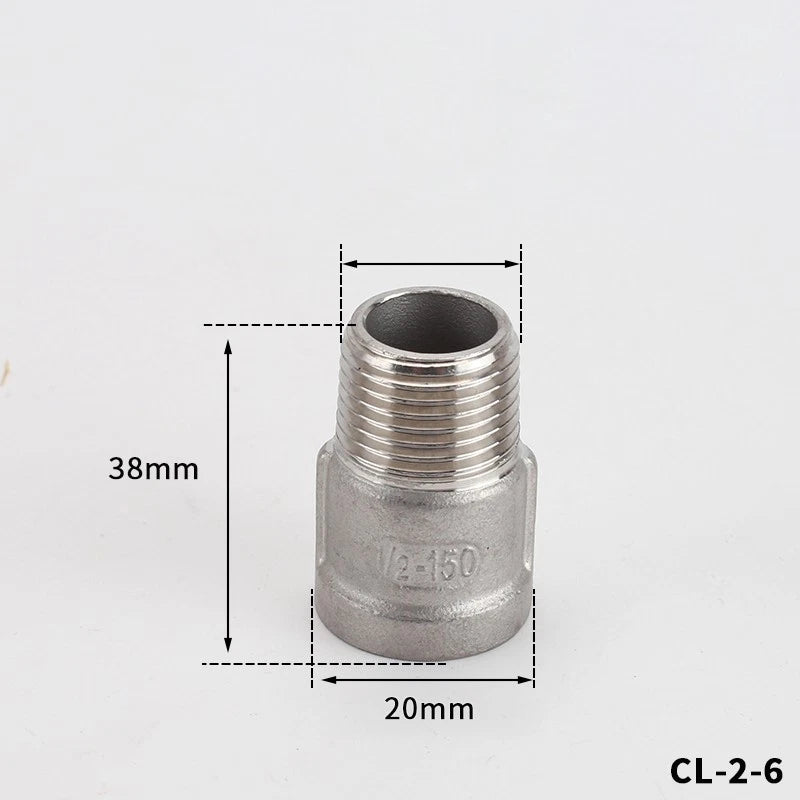 BSP Male Female Thread Connector – Stainless Steel Pipe Fittings (1/2" to 1")