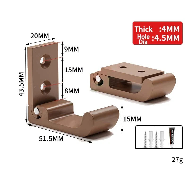 Folding Wall Hooks Aluminum Alloy Foldable Design Wall Mounted Coat Clothes Hook