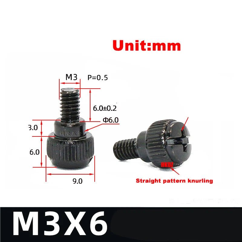 M3~M6 Phillips Carbon Steel Step Knurled Thumb Screws | Hand Grip Knob Bolts - HomeDIYer