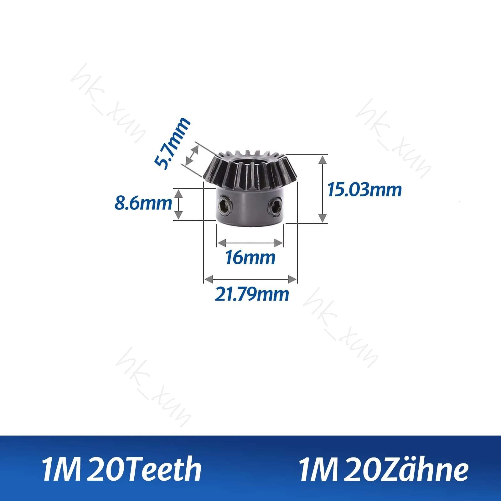 1/1.5/2 Mod 15-40 Tooth 1:2 Metal Motor Bevel Gears 90° Pairing Gear 45# Steel