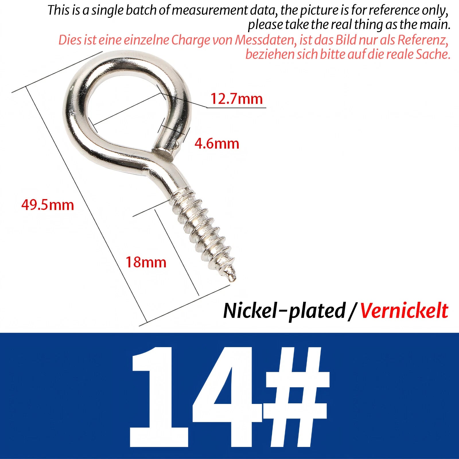 Screw-In Eye Hooks & Open Hooks — Nickel, Zinc & 304 Stainless, 16–106mm, All Sizes