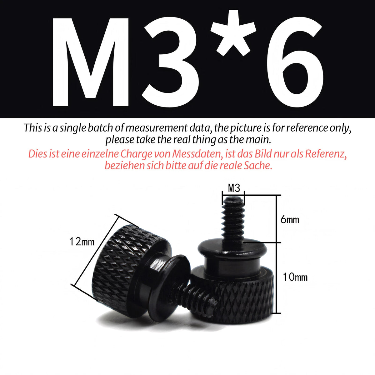 M3 Knurled Thumb Screws – Colorful Aluminum Alloy Hand-Tighten Grip Bolts