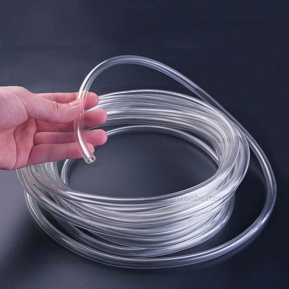 Clear Flexible PVC Tubing — Plastic Hose for Air, Water, Aquarium & Pond