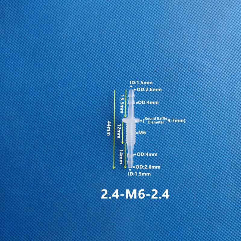 Bulkhead Straight Plastic Hose Connector with Nut — Barbed Thread Pipe Fitting