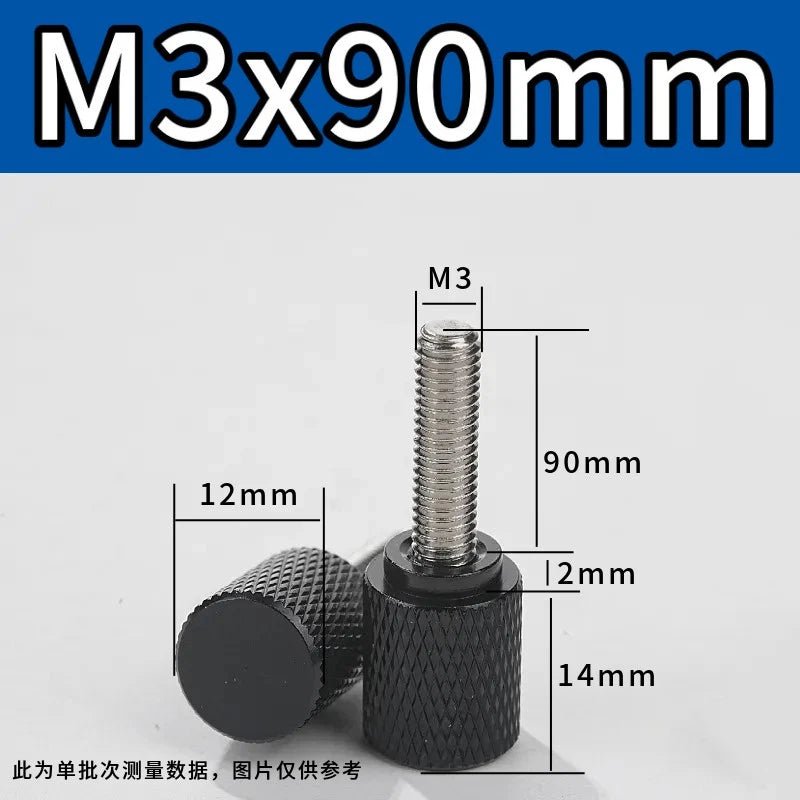 M3 Knurled Thumb Screws – Colored Anodized Aluminum, 6mm to 100mm, 10 Colors - HomeDIYer