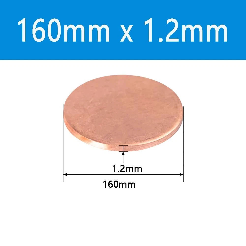 T2 Solid Pure Round Copper Sheet Flat Round Copper Disc Blank Round Metal Sheet