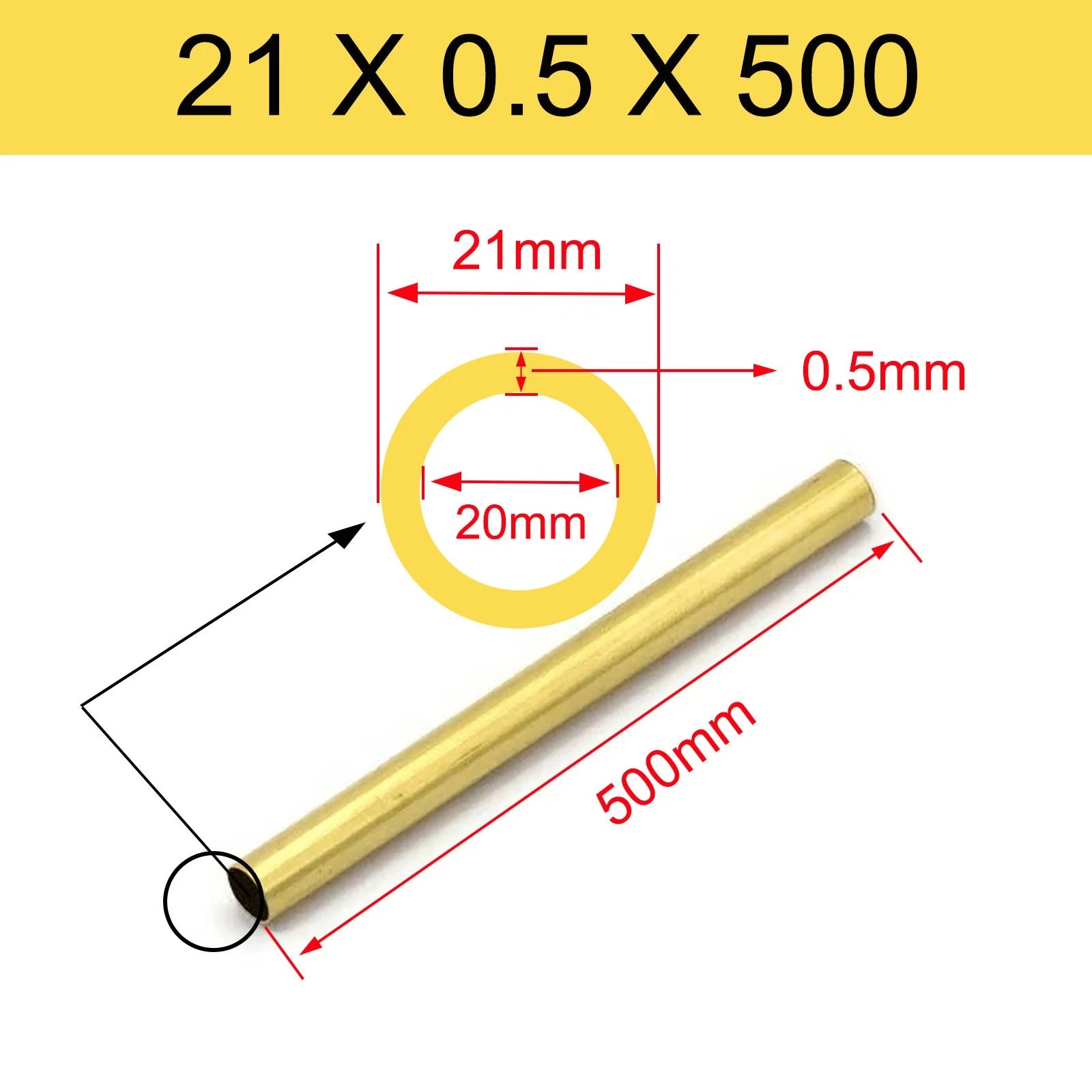 Brass Tubes ROUND PIPE Cu 62% OD 2mm 3mm 4mm 5mm 6mm 7mm 8mm 9mm 10mm To 90mm