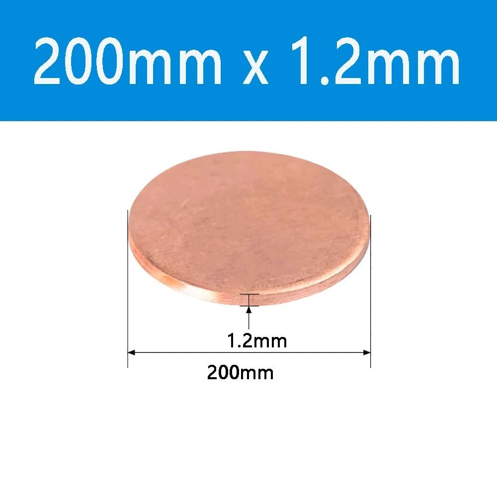 T2 Solid Pure Round Copper Sheet Flat Round Copper Disc Blank Round Metal Sheet