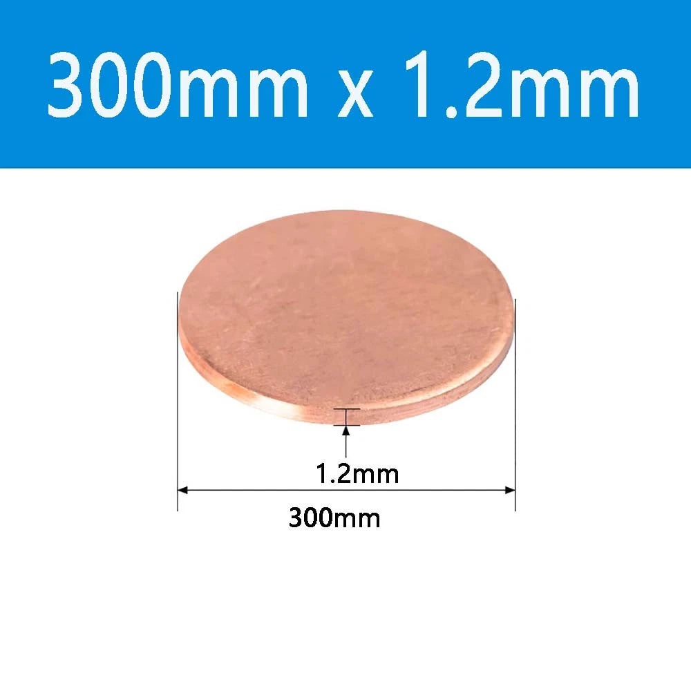 T2 Solid Pure Round Copper Sheet Flat Round Copper Disc Blank Round Metal Sheet