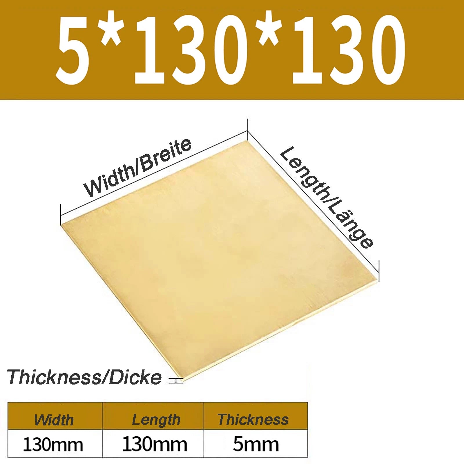 Natural Brass Sheet Metal guillotine cut - 0.3mm - 3.0mm - Multiple Sizes